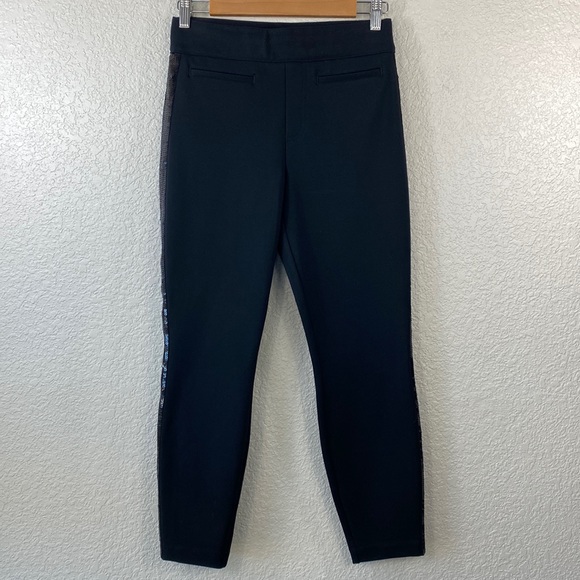 SPANX The Perfect Pant Ankle Sequin Tuxedo Skinny Black Size Small Petite - Picture 2 of 11